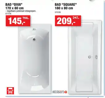 Hubo Bad Diva 170x80cm aanbieding