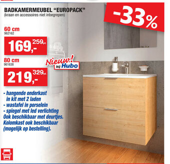 Hubo Badkamermeubel Europack aanbieding