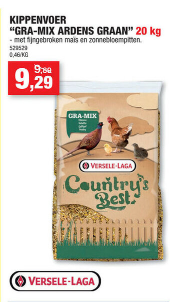 Hubo Kippenvoer Gra-Mix Ardens Graan 20kg aanbieding