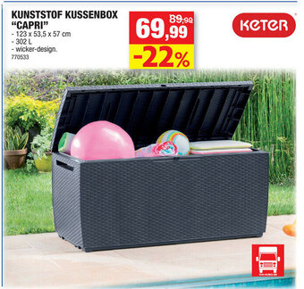 Hubo Kunststof Kussenbox Capri aanbieding