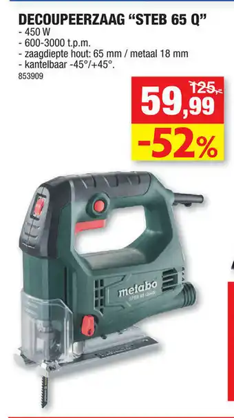 Hubo Decoupeerzaag Steb 65 Q aanbieding