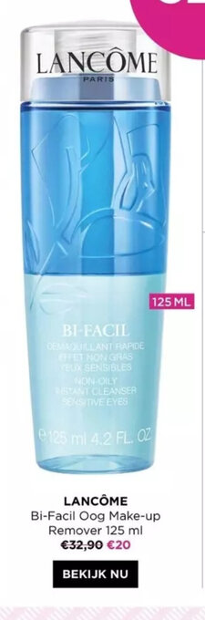 ICI PARIS XL LANCÔME Bi-Facil Oog Make-up Remover 125 ml aanbieding