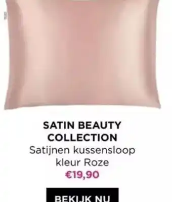 SATIN BEAUTY COLLECTION Satijnen kussensloop kleur Roze