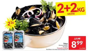 Intermarché Triton Zeeuwse mosselen 2 x 2 kg aanbieding