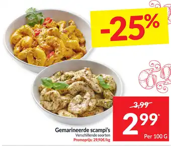 Intermarché Gemarineerde scampi's 100 g aanbieding