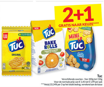 Intermarché TUC Verschillende soorten - Van 100g tot 150g aanbieding