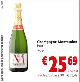 Colruyt Champagne Montaudon 75 cl aanbieding