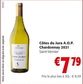 Colruyt Côtes du Jura A.O.P. Chardonnay 2021 aanbieding