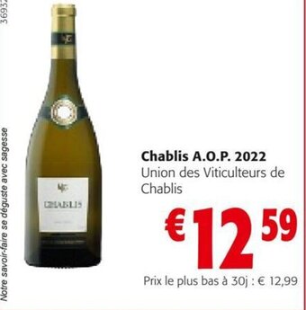 Colruyt Chablis A.O.P. 2022 aanbieding