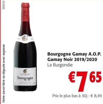 Colruyt Bourgogne Gamay A.O.P. Gamay Noir 2019/2020 aanbieding