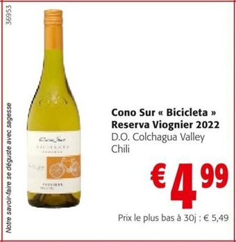 Colruyt Cono Sur Bicicleta Reserva Viognier 2022 aanbieding