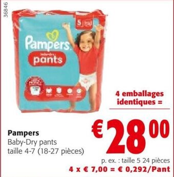 Colruyt Pampers Baby-Dry pants aanbieding