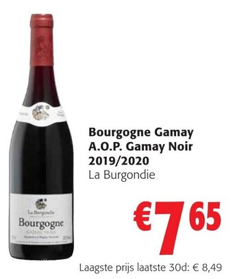 Colruyt Bourgogne Gamay A.O.P. Gamay Noir 2019/2020 aanbieding
