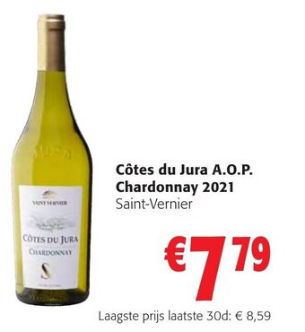 Colruyt Côtes du Jura A.O.P. Chardonnay 2021 aanbieding