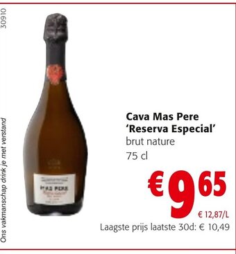 Colruyt Cava Mas Pere 'Reserva Especial' 75 cl aanbieding