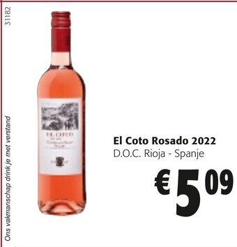 Colruyt El Coto Rosado 2022 aanbieding