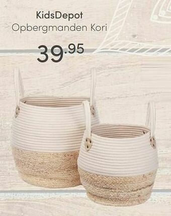 Baby & Tiener Kidsdepot opbergmanden kori aanbieding