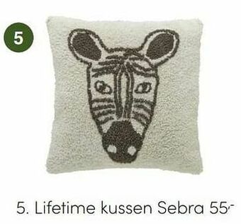 Baby & Tiener Lifetime kussen sebra aanbieding