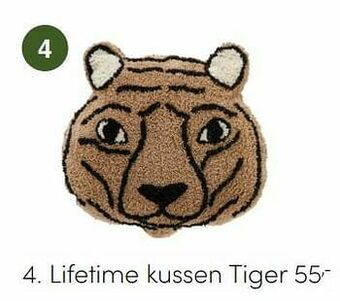 Baby & Tiener Lifetime kussen tiger aanbieding