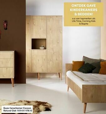 Baby & Tiener Quax tienerkamer cocoon natural oak aanbieding