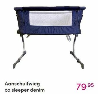 Baby & Tiener Aanschuifwieg co sleeper denim aanbieding