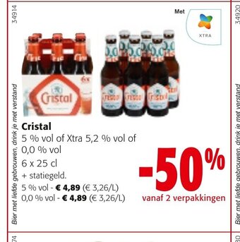 Colruyt Cristal 6 x 25 cl aanbieding