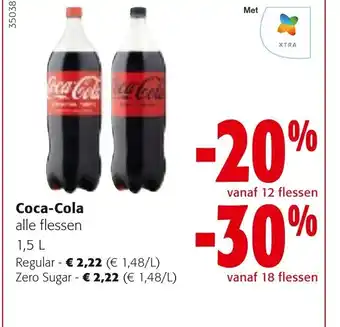 Colruyt Coca-Cola alle flessen 1,5 L Regular aanbieding