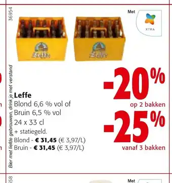Colruyt Leffe 24 x 33 cl = statiegeld Blond aanbieding