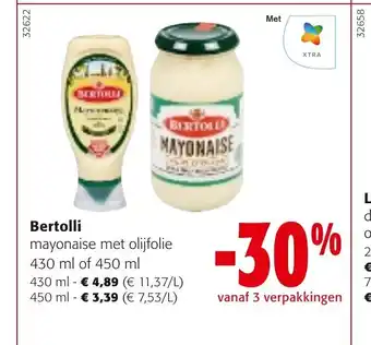 Colruyt Bertolli mayonaise met olijfolie 430 ml of 450 ml aanbieding