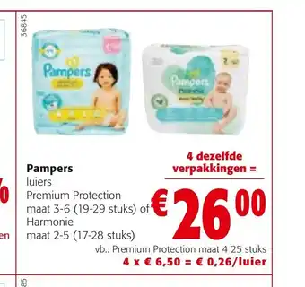Colruyt Pampers luiers Premium Protection aanbieding