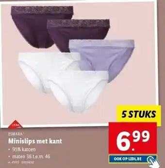 Lidl Minislips met kant aanbieding