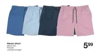 Zeeman Heren short aanbieding