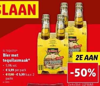 Lidl Bier met tequilasmaak aanbieding