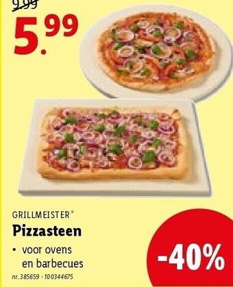 Lidl Pizzasteen aanbieding