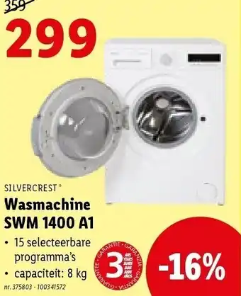 Lidl Wasmachine swm 1400 a1 aanbieding
