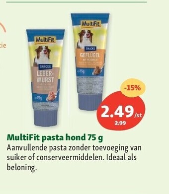 Maxi Zoo Multifit pasta hond 75 g aanbieding