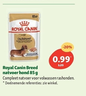 Maxi Zoo Royal canin breed natvoer hond 85 g aanbieding