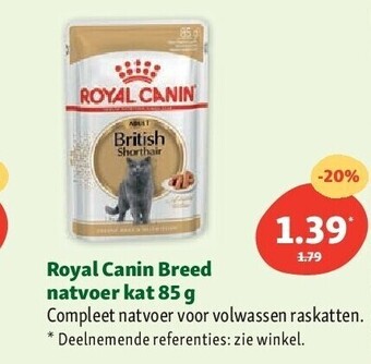 Maxi Zoo Royal canin breed natvoer kat 85 g aanbieding