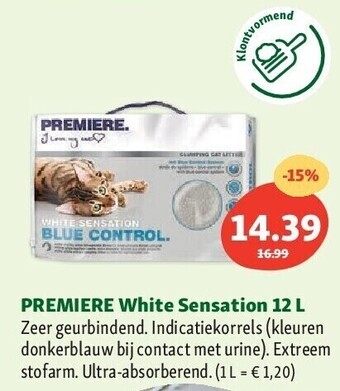 Maxi Zoo Premiere white sensation 12 l aanbieding