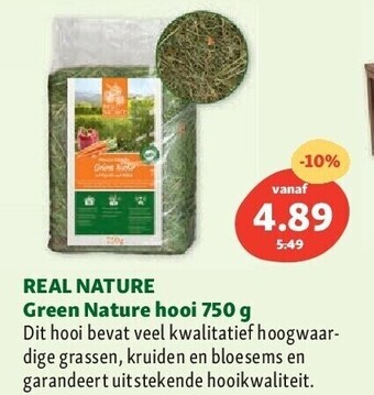 Maxi Zoo Real nature green nature hooi 750 g aanbieding