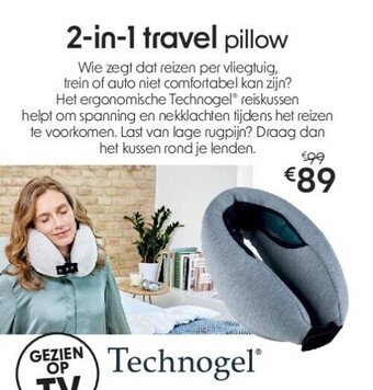 Sleepworld 2-in-1 travel pillow aanbieding