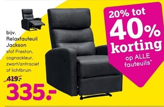 Leen Bakker Relaxfauteuil jackson aanbieding