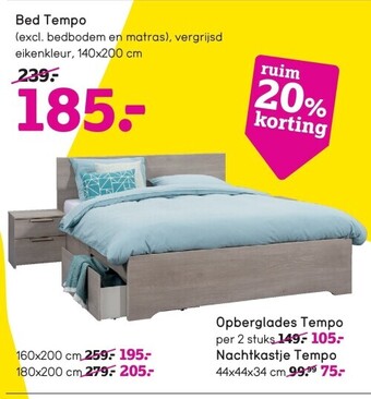 Leen Bakker Bed tempo aanbieding