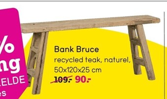 Leen Bakker Bank bruce aanbieding