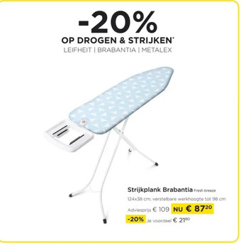 Molecule Strijkplank brabantia fresh breeze aanbieding