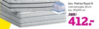 Leen Bakker Matras royal 9 aanbieding