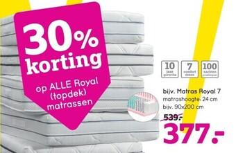 Leen Bakker Matras royal 7 aanbieding