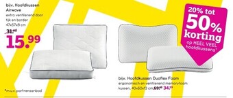 Leen Bakker Hoofdkussen airwave aanbieding