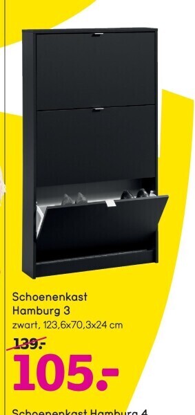 Leen Bakker Schoenenkast hamburg 3 aanbieding