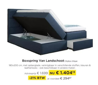 Molecule Boxspring van landschoot citybox chique aanbieding